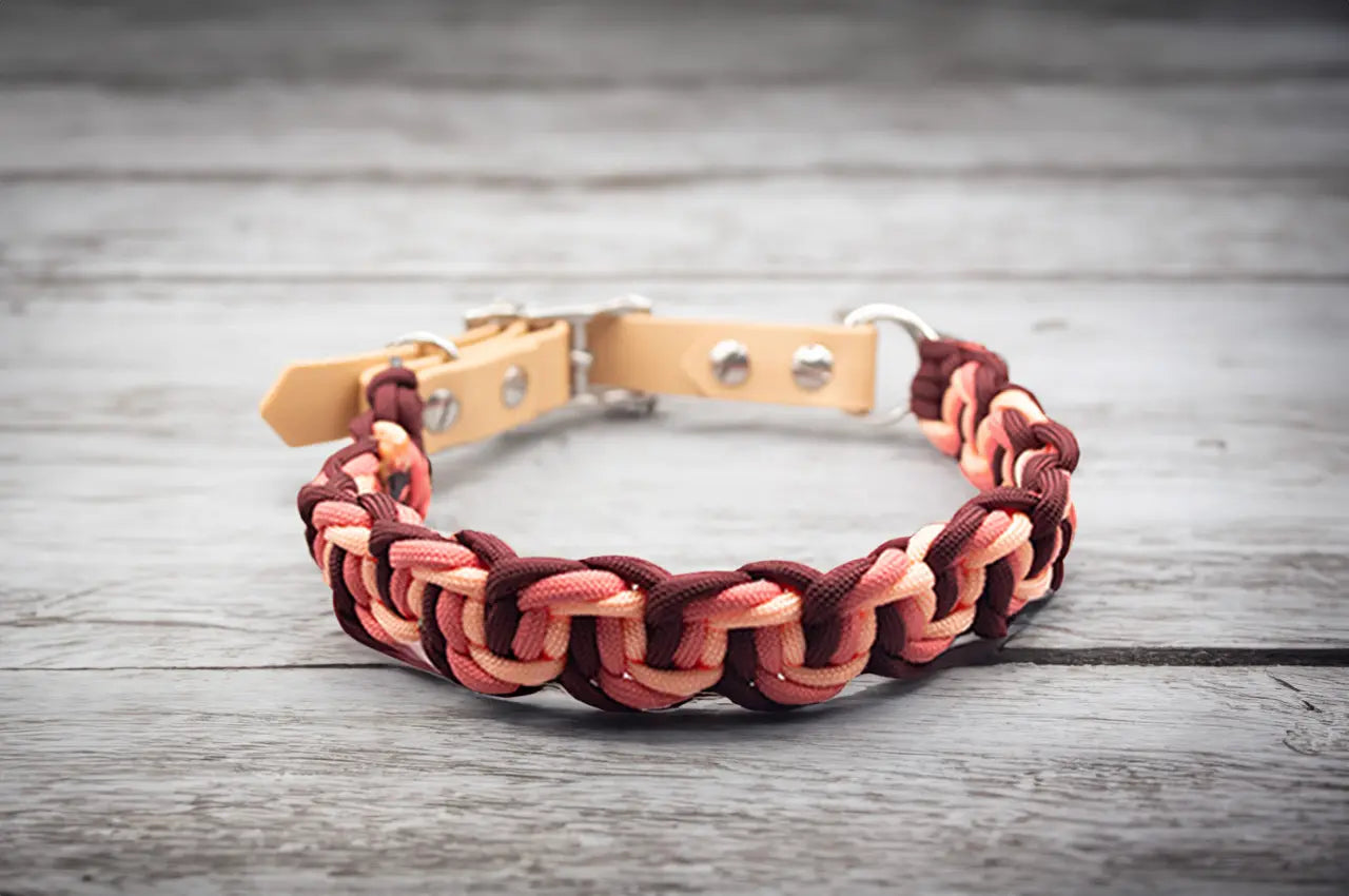 DESIGNSTUDIO | Paracord Halsband mit BioThane® Modell Caro - Woof Couture