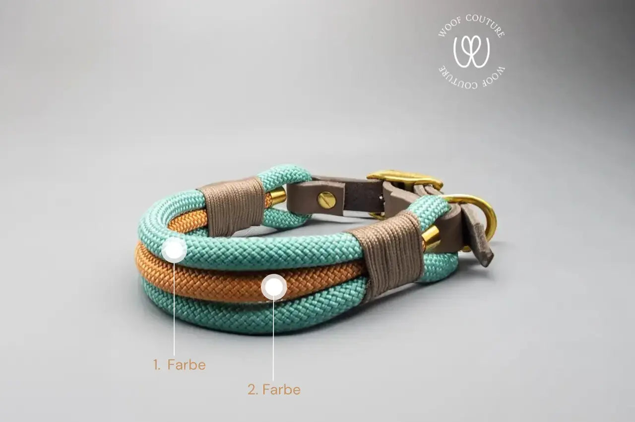 DESIGNSTUDIO | Tau x Leder Halsband | Modell Carlo - Woof Couture