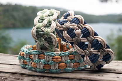 DESIGNSTUDIO | Paracord Halsband x Leder | Modell Charlotta