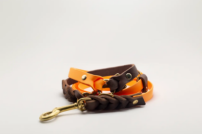 DESIGNSTUDIO | Umhängeleine BioThane® x Leder | verstellbar