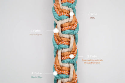 DESIGNSTUDIO | Paracord Halsband mit BioThane® Modell Caro - Woof Couture