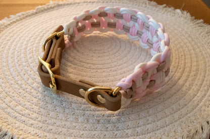 DESIGNSTUDIO | Paracord Halsband x Leder | Modell Charlotta