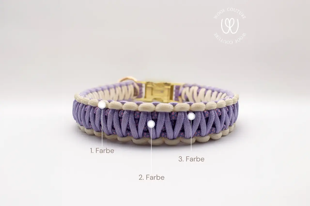 DESIGNSTUDIO | Paracord Halsband | Modell Carla - Woof Couture