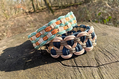 DESIGNSTUDIO | Paracord Halsband x Leder | Modell Charlotta