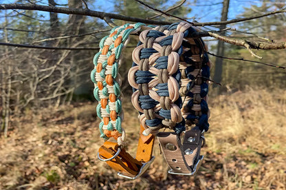 DESIGNSTUDIO | Paracord Halsband x Leder | Modell Charlotta