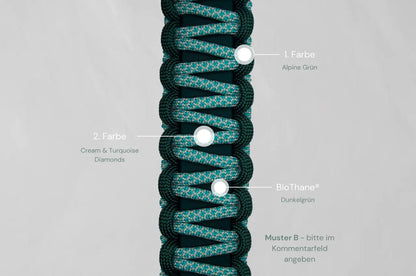 DESIGNSTUDIO | BioThane® mit Paracord | Modell Carmen HALSBÄNDER Woof Couture 