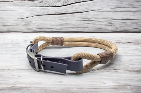 DESIGNSTUDIO | Tau Halsband mit BioThane® Adapter | Modell Colin HALSBÄNDER Woof Couture 